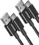 Anker USB C Charger Cable, 2-Pack 1 Ft USB to USB C Cable,USB a to USB C Braided