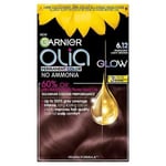 3 x Garnier Olia Permanent Hair Colour 6.12 Iridescent Light Brown