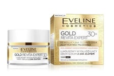 EVELINE COSMETICS GOLD REVITA EXPERT 30+ FACE SMOOTHING CREAM SERUM 24K GOLD