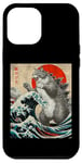 Coque pour iPhone 12 Pro Max Catzilla Cat Art japonais Cadeau amusant pour homme, femme, enfant