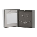 Adore Silver Bracelet Earrings Elegance Swarovski 4 Point Star Jewellery Set