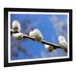 Big Box Art Framed Print of Landscape Willow Tree Design | Wall Art Picture | Home Decor for Kitchen, Living, Dining Room, Lounge, Bedroom, Hallway, Office, Black, A2 / 24.5x18 Inch / 62x45cm