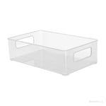 Bureau Maquillage Vanity Box Conteneur Alimentaire Vitrine Rectangulaire Empilable Réfrigérateur Organisateur Poubelle pour Tiroir Étagères Chambre transparent