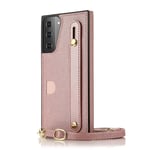 Samsung Galaxy S21 Plus cover med kortholder - Rosé