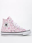 Converse Junior Girls Hi Top Trainers - Lilac, Light Purple, Size 4 Older