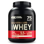 Optimum Nutrition Gold Standard Whey Muscle Building and Recovery Protein Powder With Naturally Occurring Glutamine and Amino Acids, Unflavoured, 75 Servings, 2.25kg, Packaging May Vary