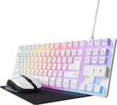 Trust GXT 794W clavier Souris incluse USB QWERTY Italien Blanc