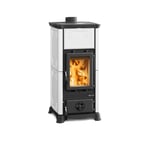 La Nordica Extraflame Poêle à Bois Emiliana En Fonte 7,3 Kw Blanc pour 186 M³