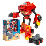 Blaze Monster Machines Anime Figur Tecknad Plast/legering Deformerad Bil Action Figur Modell Barn Leksaker Barn Födelsedagspresenter - Action Figurer qd best red