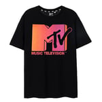 MTV Ombre T-shirt för män M Svart Black M