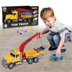 Kids Rescue Wrecker Tow Truck Toy Crane Wth Dazzling Music Recovery Car