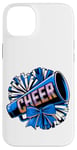 Coque pour iPhone 14 Plus Mégaphone Bleu et Pompons de l'Équipe de Cheerleading