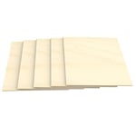 AUPROTEC 5x A5 Feuille de Contreplaqué 5mm Bouleau (148 mm x 210 mm) Panneau du Bois Massif pour Bricolage Chantournement Modélisme Décoration Panneaux Multiplex de qualité haut BB/BB