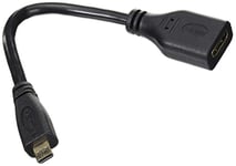 System-S Câble adaptateur Micro HDMI 1.4 type D mâle vers mini HDMI 1.4 type C (femelle) 15 cm