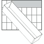 Lådinsats Raaco Nr. A8-3 H47 mm Stl 235x55 mm 1 St