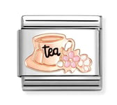 Nomination Composable Classic Rose gold symbols Tea cup with flowers 430202/27