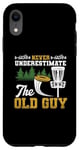 iPhone XR Never Underestimate The Old Guy Funny Disc Golf Frisbee Case