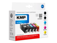 Kmp Multipack C107bkxv - 5-Pack - Lång Livslängd - Svart, Gul, Cyan, Magenta - Kompatibel - Bläckpatron (Alternativ För: Canon 0318C001, Canon 0331C001, Canon 0332C001, Canon 0333C001, Canon 0334C001, Canon Cli-571Bkxl, Canon Cli-571Cxl, Canon Cli-5