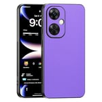 TAUYN Coque pour OnePlus Nord CE 3 Lite 5G, Ultra-Fin Premium PU Cuir Back et Monture en Silicone Souple Etui, Antichoc, Anti-Rayures Bumper Housse. - Violet