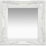 Kalisse - Miroir mural style baroque 40x40 cm Blanc - The Living Store - Blanc