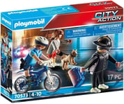 Playmobil 70573 City Action Police Bicycle with Thief, for Children Ages 4 - 10