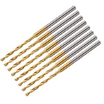 8Pcs 1.6mm Micro Engraving Drill Bits, High-Speed Steel Titanium Coated