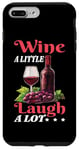 Coque pour iPhone 7 Plus/8 Plus Wine A Little Laugh A Lot Relaxation -