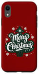 Coque pour iPhone XR Arbre vert festif joyeux Noël vacances d'hiver joie