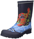 Viking Unisex Jolly Print Rain Boot, Navy Ice Blue, 3.5 UK