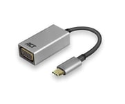 Act Ac7000 Usb-C Till Vga-Adapter, Kabellängd 0,15 M, Aluminiumhölje