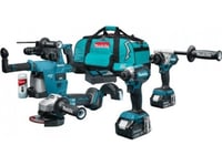 Makita Combo 18V (Dga504+Ddf486+Dtd153) Dlx4155tx1