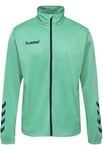 hummel Youth Ensemble Junior Promo Poly Track Suit, Vert Flash/Bleu Marine, 10 ans EU