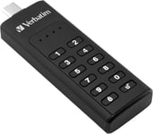 Clé Usb Sécurisée Par Clavier I Usb Type C I 32 Go I Avec Protection Par Code D'Accès Et Cryptage I Incl. Câble D'Extension Usb-C I Usb Type C Pour Ordinateur Portable & Co I Noir[Q2933]