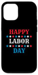 iPhone 15 Red White And Blue Stars Happy Labor Day Case