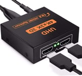 Hdmi Splitter 1 In 2 Out, 4K 3D 1080P Câble Adaptateur De Répartiteur Hdmi 1 À 2 Voies Pour Ps4, Xbox, Led, Lcd, Dvd, Lecteur, Hdtv, Projecteurs