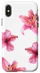 Coque pour iPhone X/XS Collage de fleurs estivales Tiger Lily Hibiscus Hawaii Beach