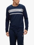 BOSS Balance Long Sleeve T-Shirt, Dark Blue/Grey