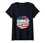 Womens Kamala Breaking The Glass Ceiling, Presidential Election V-Neck T-Shirt