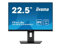 iiyama ProLite XUB2395WSU-B5 - Écran LED - 23" (22.5" visualisable) - 1920 x 1200 WUXGA @ 75 Hz - IPS - 250 cd/m² - 1000:1 - 4 ms - HDMI, VGA, DisplayPort - haut-parleurs - noir, mat