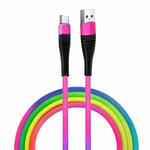 Lot De 2 Cables De Charge Résistant Type C Multicouleur 1 Mètre Chargeur Pour Huawei Honor Magic4 Pro 5g 6.81" - Visiodirect -