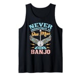 Old Man With A Banjo Player Music Playing Lover Musician Tank Top