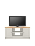 Very Alderley 2 Drawer Ready Assembled Corner Tv Unit - Grey/Oak Effect Fits Up To 48 Inch