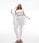 Topshop Curve Womens high rise Jamie jeans in white - Size 24 UK