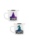 Witch & Wizard Enamel Mug Set Pack of 2