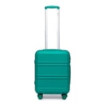 Kono Valise Cabine 55 cm Rigide Bagage à Main en ABS Valise de Voyage à 4 roulettes et Serrure TSA, Turquoise