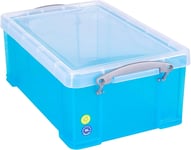 Really Useful Plastic Storage Box 9 Litre Trans Blue