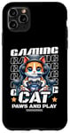 Coque pour iPhone 11 Pro Max Paws And Play Jeu vidéo chat pour hommes, garçons, femmes, enfants