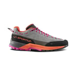 La Sportiva TX Guide Leather - Chaussures approche femme Grey / Cherry Tomato 40.5