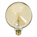 Xanlite Ampoule LED E27 Globe G125 Culot E27 - Ampoule Vintage Filament E27 LED Angle D'Éclairage 320° - Ampoule E27 Eclairage LED 3 8W Équivalant 30W - Lumière Blanche Chaude 350 Lm - RFDE400B125A