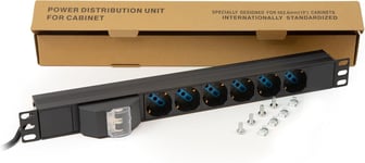 Lk10050 Multiprise Pour Rack 19"", À 6 Prises Universelles À 3 Pôles/Schuko, Avec Interrupteur Magnétothermique[MUL212560]